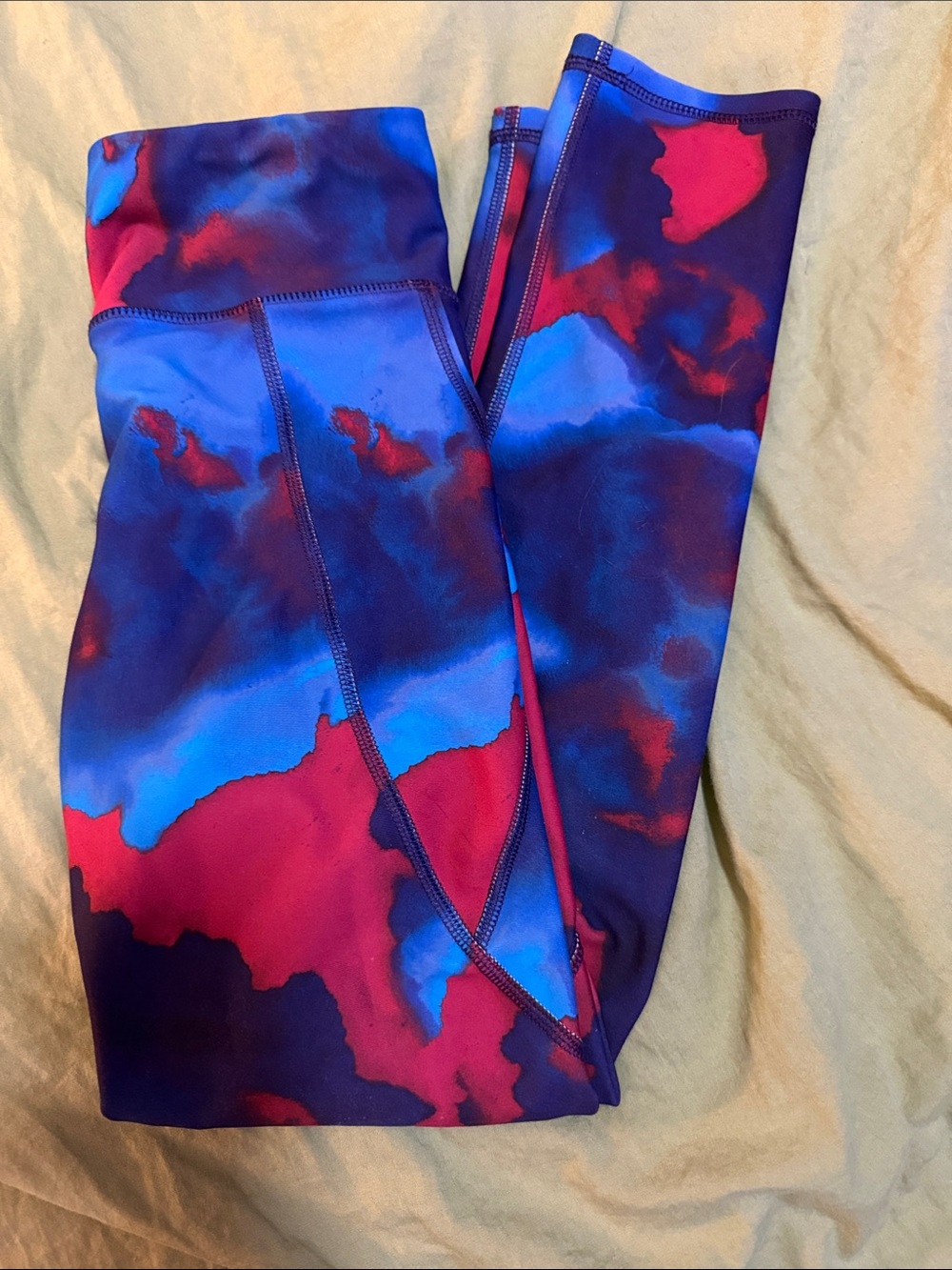 Old Navy Girls' Blue & Pink Cloud Print Leggings